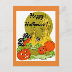 Vintager Pumpkin-Patch Postkarte