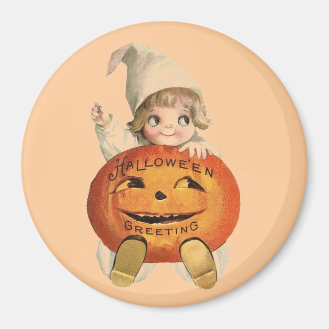 Vintager Pumpkin Tot Magnet (Vorne)