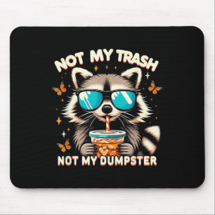 Vintager Raccoon nicht mein Müll, nicht mein Dumps Mousepad