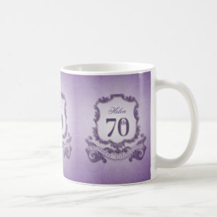 Vintager Rahmen-70. Geburtstags-Feier-Tasse Kaffeetasse