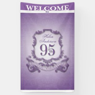 Vintager Rahmen 95. Geburtstagsfest Banner