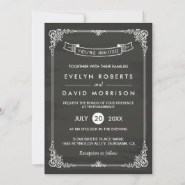 Vintager Rahmen für die Tafel Elegant Einladung