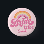 Vintager Rainbow Birde Tribe Abzeichen Button<br><div class="desc">Vintage Rainbow Birde's Maid Abzeichen Button Vintag Bride zu Bride's Maid BrideTribe</div>