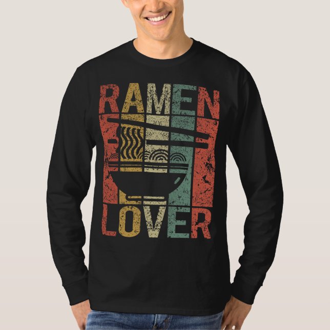Vintager Ramen-Liebhaber (Grunge-Effekt) T-Shirt (Vorderseite)