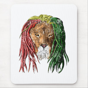 Vintager Rasta Reggae-Löwe Mousepad