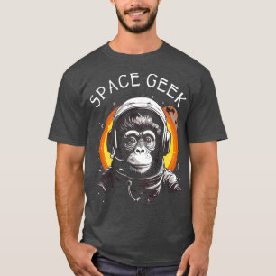 Vintager Raumgeek Monkey Ape Chimp Astronaut T-Shirt