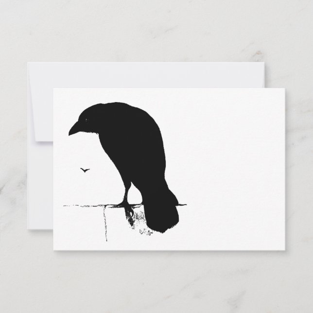 Vintager Raven - Maßgeschneiderte Goth Crows Raven (Vorderseite)