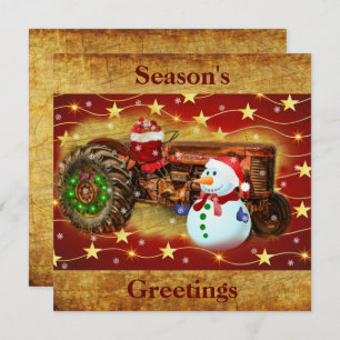 Vintager Red Farm Traktor Weihnachten