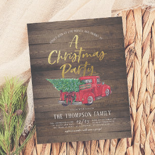 Vintager Red Truck & Kariertes Budget Weihnachten