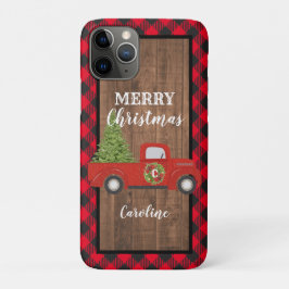 Vintager Red Truck mit Weihnachtsbaum Telefon Case-Mate iPhone Hülle