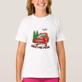 Vintager Red Truck Weihnachtsfilm T-Shirt