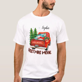 Vintager Red Truck Weihnachtsfilm T-Shirt