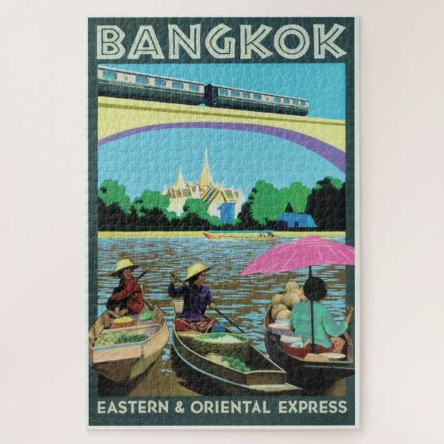Vintager Reise-Druck Bangkoks, Thailand (Vertikal)