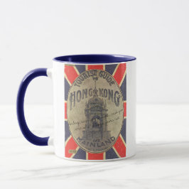 Vintager Reiseführer für das Design der Hongkonger Tasse