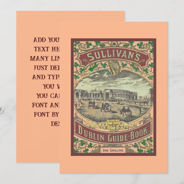 Vintager Reiseführer für Dublin Irland (Vorne/Hinten)