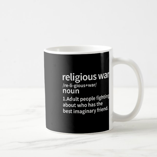 Vintager religiöser Krieg Definition Anti-religiös Kaffeetasse (Rechts)