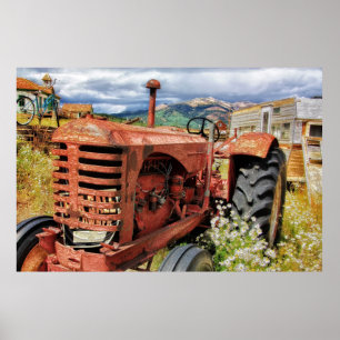 Vintager Rennfahrer Poster