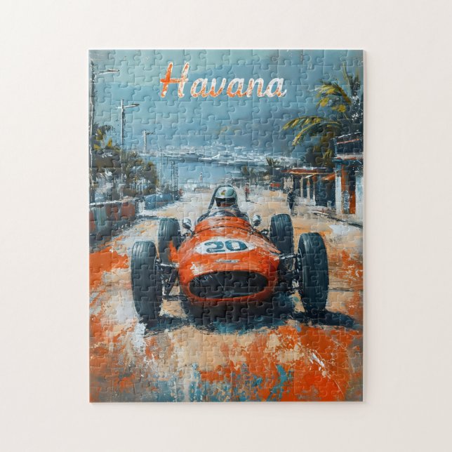 Vintager Rennwagen in Havanna (Vertikal)