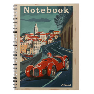 Vintager Rennwagen in Lissabon Notizblock