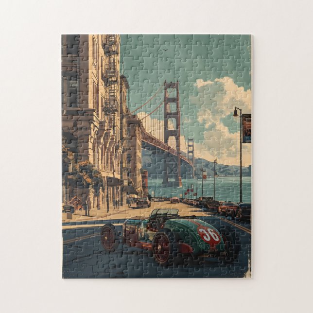 Vintager Rennwagen in San Francisco (Vertikal)