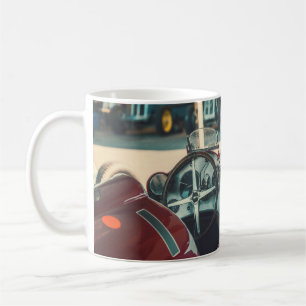 Vintager Rennwagen Kaffeetasse