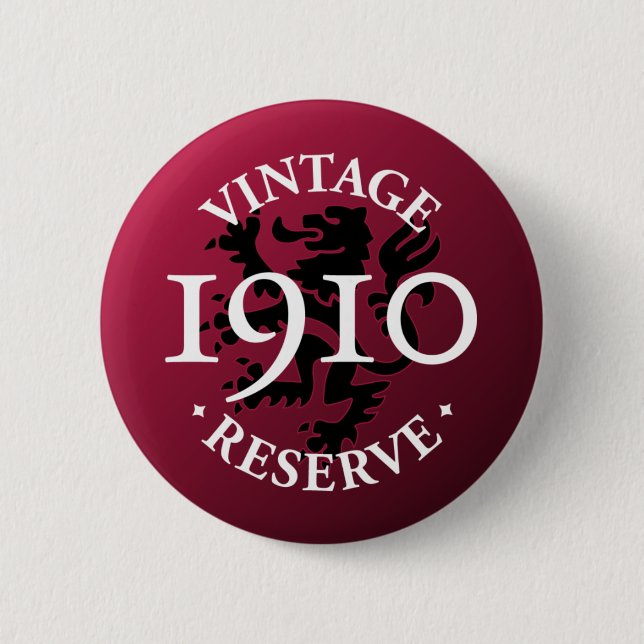 Vintager Reserve Pinback Knopf 1910 Button (Vorderseite)