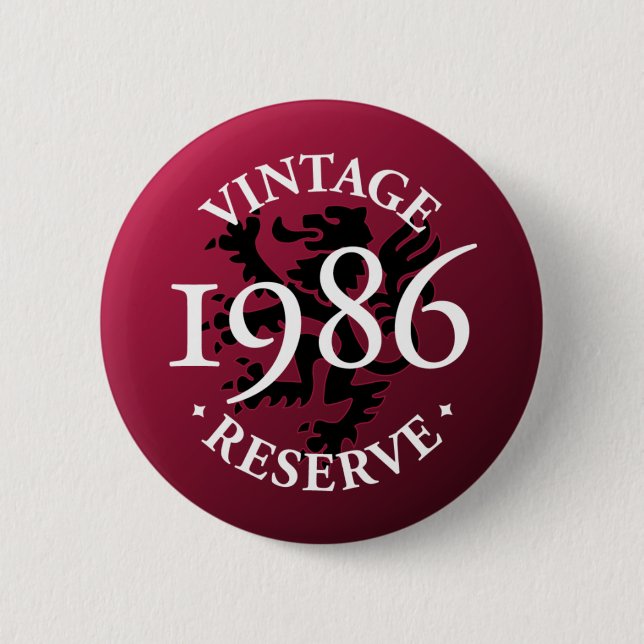 Vintager Reserve Pinback Knopf 1986 Button (Vorderseite)