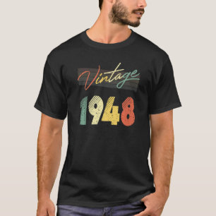 Vintager Retro 1948 75. Geburtstag für 75 Jahre T-Shirt