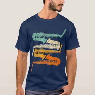 Vintager Retro-70er Saxophon für Sax T-Shirt