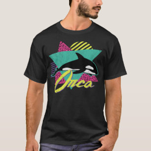 Vintager Retro-80er oder 90er-Jahre Orca Killer Wh T-Shirt