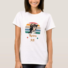 Vintager "Retro AF" Funny Shirt Rainbow