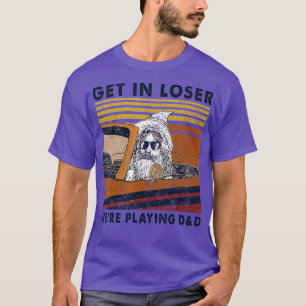 Vintager Retro alter Mann in Loser kommen, wenn si T-Shirt