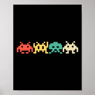 Vintager Retro-Arkade 2 des Videospiels Poster