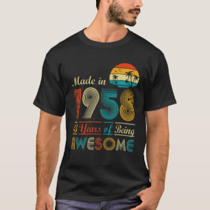 Vintager Retro aus 1958 63. Geburtstag 63 Jahre T-Shirt