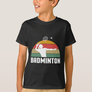 Vintager Retro Badminton Shuttle Player T-Shirt