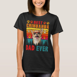 Vintager Retro Best Chihuahua Vater je Niedlicher T-Shirt