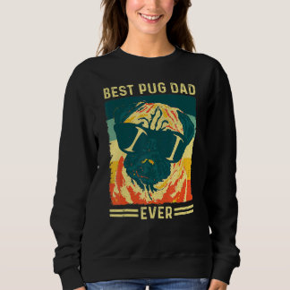 Vintager Retro Best Mops Vater Jeden Vatertag Mops Sweatshirt