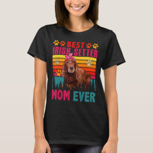 Vintager Retro Beste Irish Setter Mama je Niedlich T-Shirt