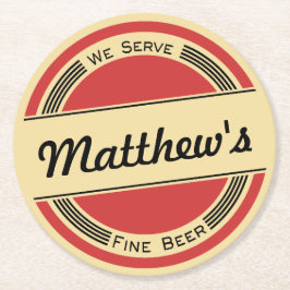 Vintager Retro Bier-Untersetzer Runder Pappuntersetzer