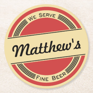 Vintager Retro Bier-Untersetzer Runder Pappuntersetzer