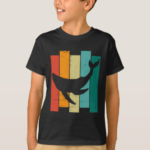 Vintager Retro Blauer Whale T-Shirt