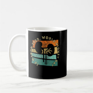 Vintager Retro Design WORLD NIDNEY DAY Kaffeetasse