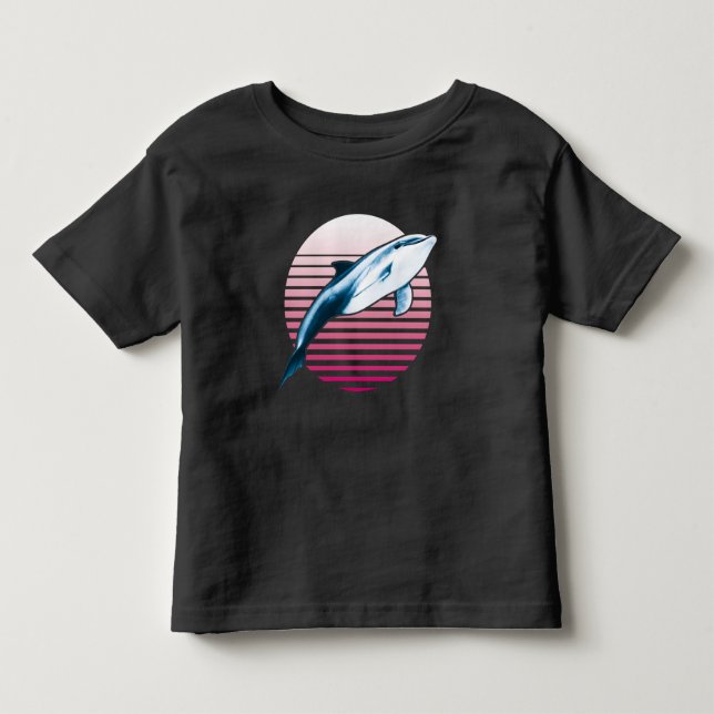 Vintager Retro-Dolphin Kleinkind T-shirt (Vorderseite)