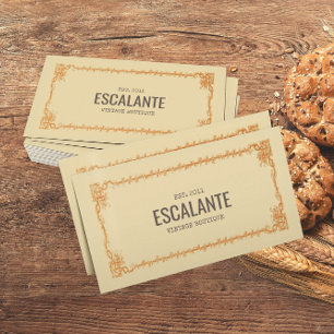 Vintager Retro-Ephemerahmen Visitenkarte