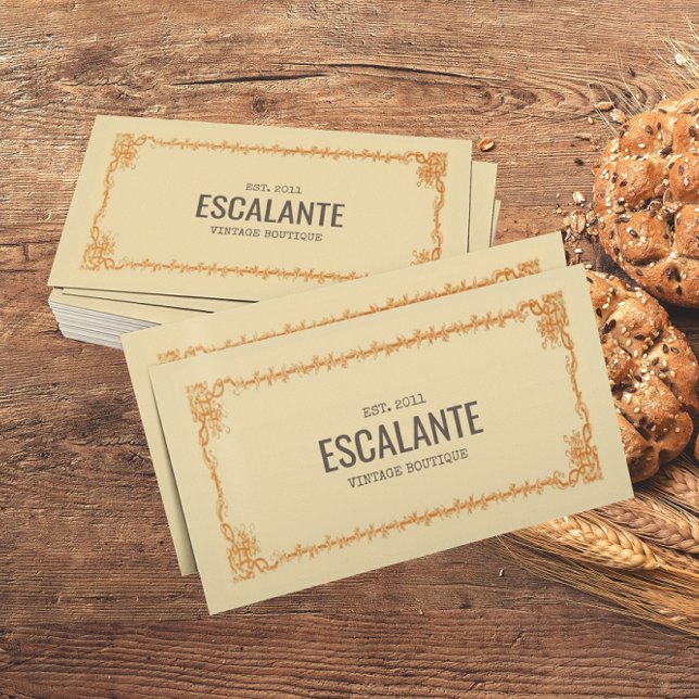 Vintager Retro-Ephemerahmen Visitenkarte (Von Creator hochgeladen)