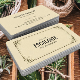 Vintager Retro-Ephemerahmen Visitenkarte