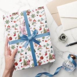 Vintager Retro-Feiertag Geschenkpapier