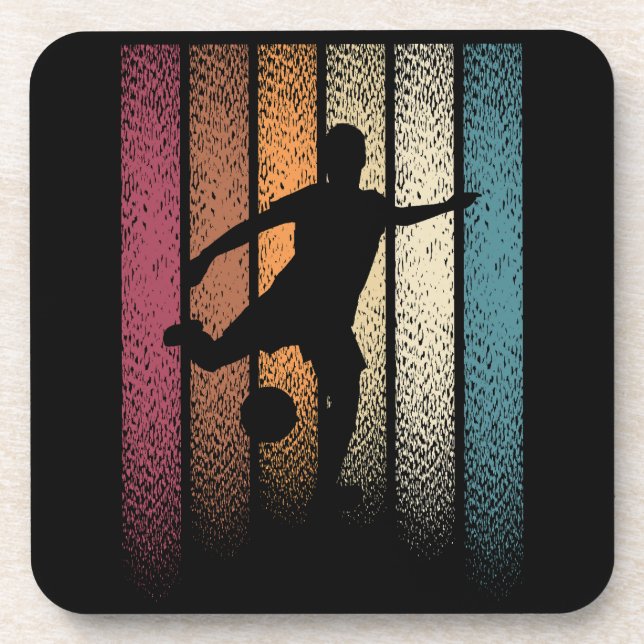 Vintager Retro-Fußball Getränkeuntersetzer (Vorderseite)
