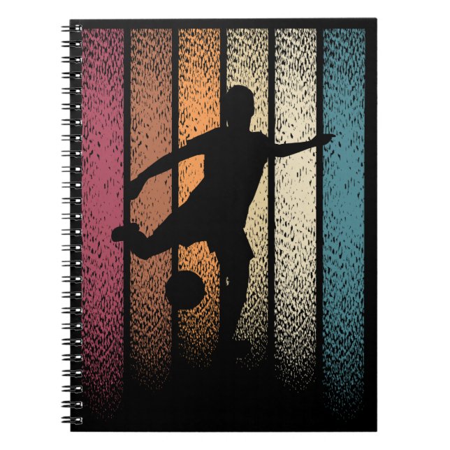 Vintager Retro-Fußball Notizblock (Vorderseite)