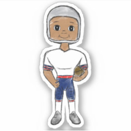 Vintager Retro-Fußballspieler Rot-Grau Aufkleber